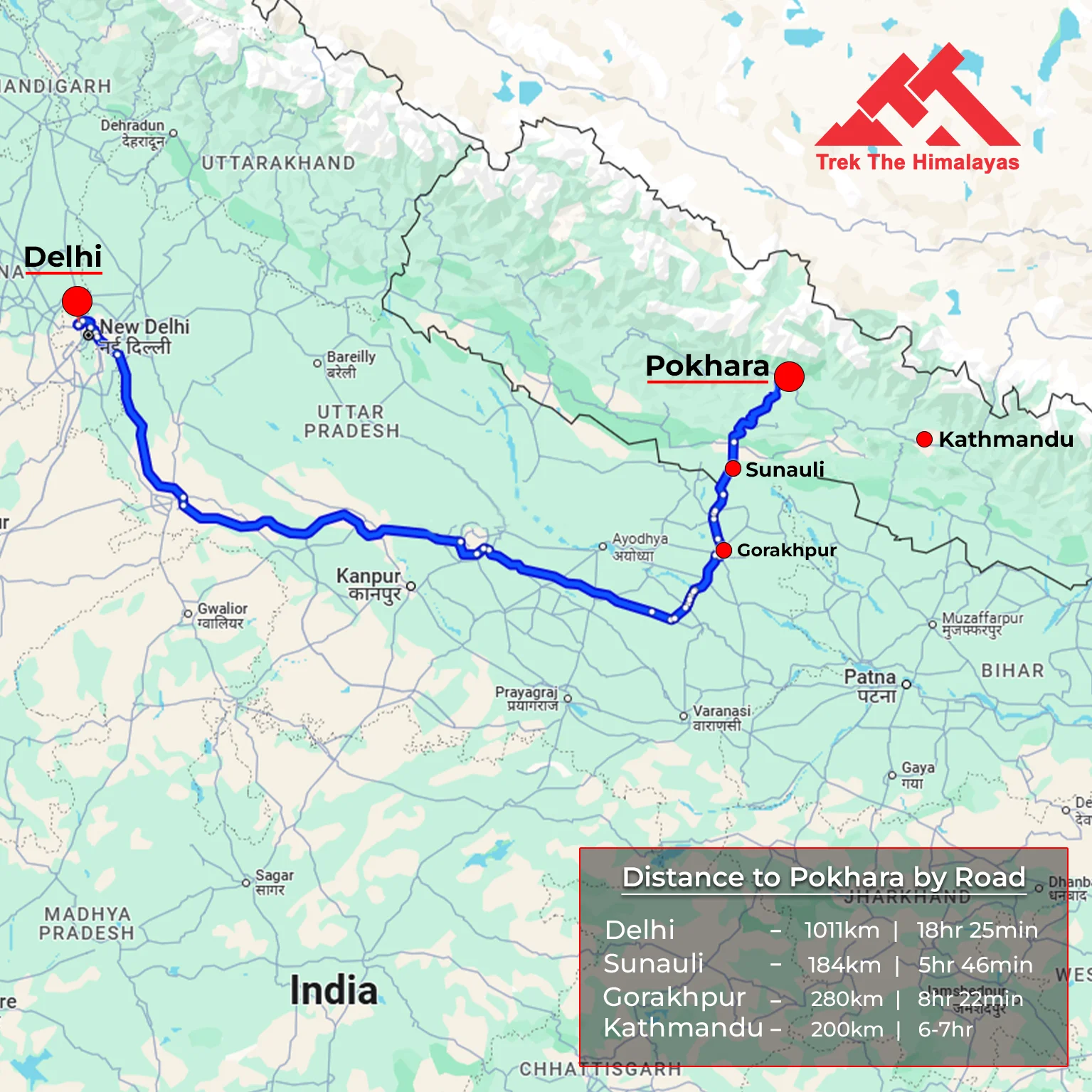 How to Reach Annapurna Base Camp Trek Map